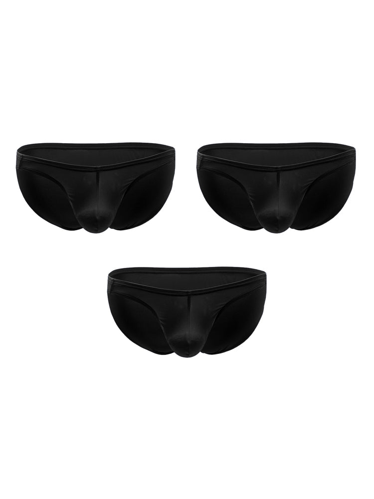 3 Pack Men's U-Pouch & Low-Rise Solid Color Sexy Briefs | dmunderwear detail image 7