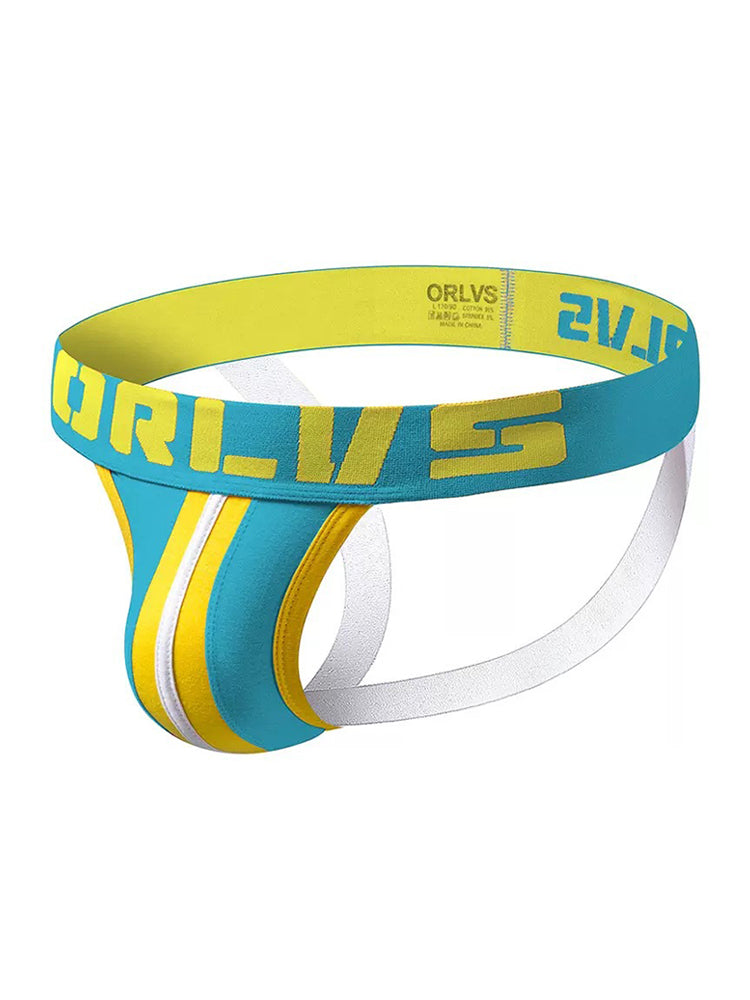 3 Pack Men's U-Pouch Striped Sexy Jockstraps | dmunderwear detail image 10