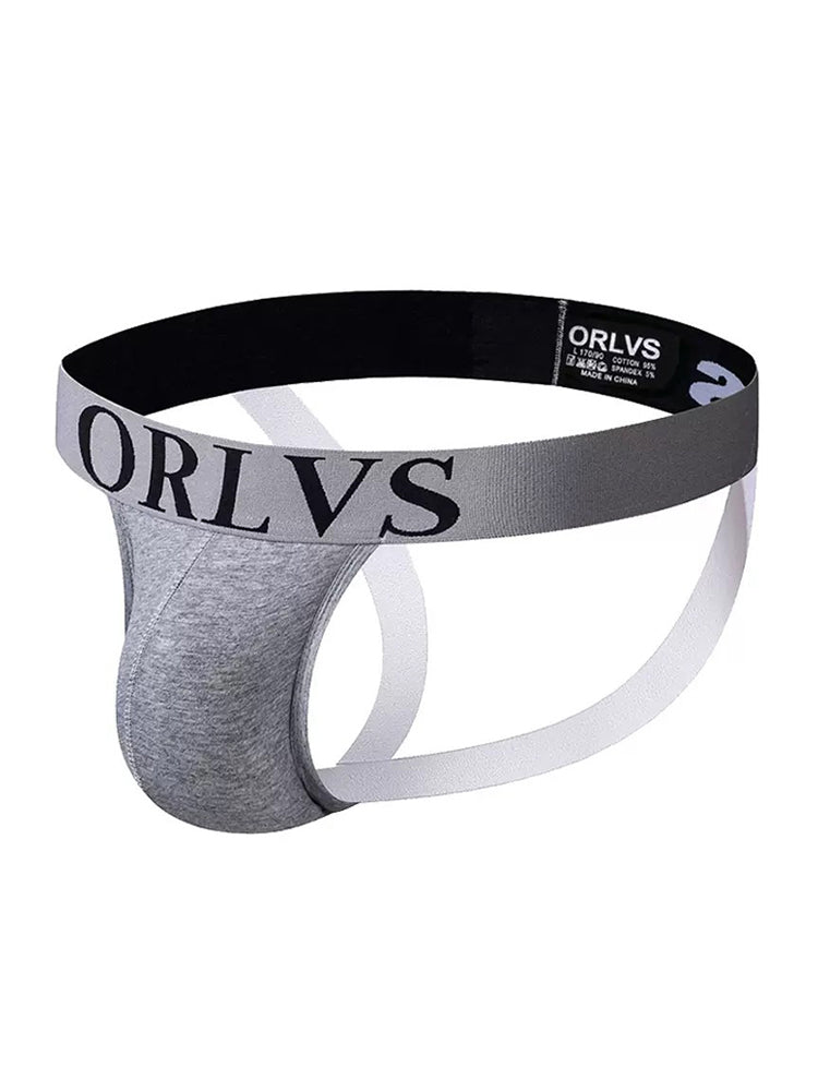 3 Pack Men's U-Pouch Striped Sexy Jockstraps | dmunderwear detail image 20