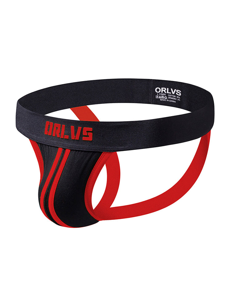 3 Pack Men's U-Pouch Striped Sexy Jockstraps | dmunderwear detail image 5