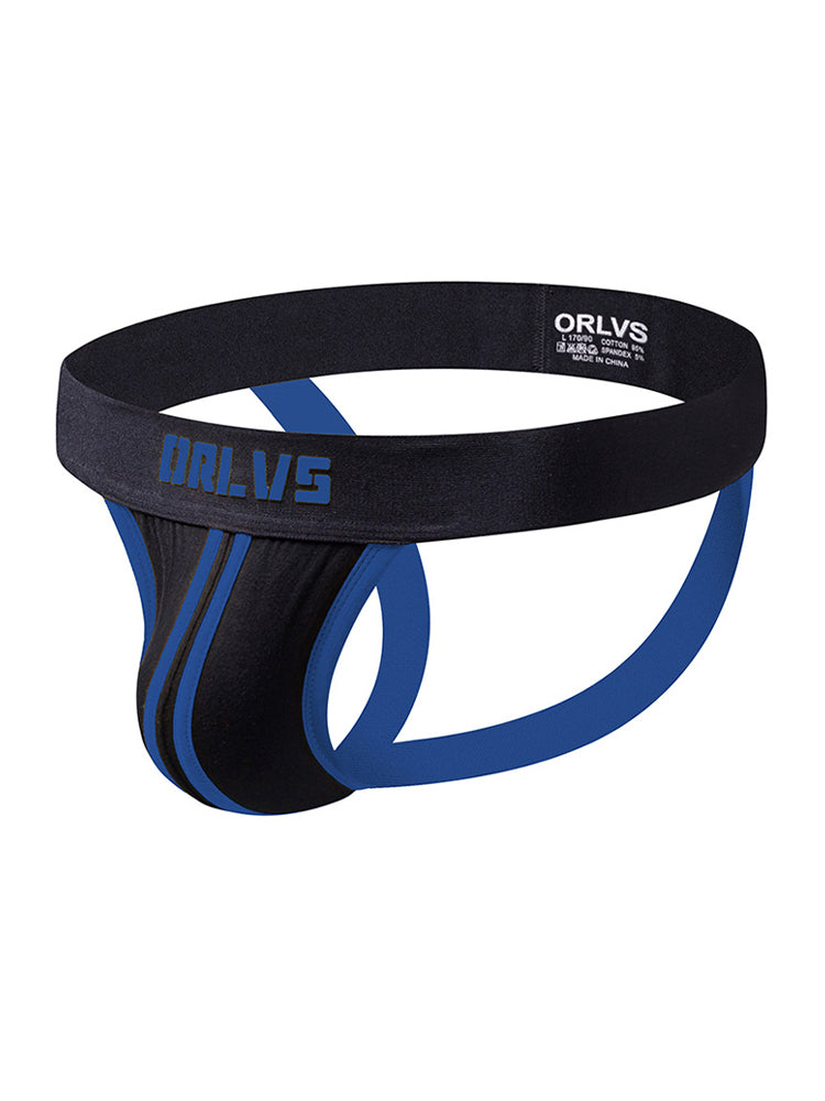 3 Pack Men's U-Pouch Striped Sexy Jockstraps | dmunderwear detail image 6