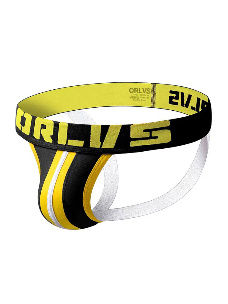 3 Pack Men's U-Pouch Striped Sexy Jockstraps | dmunderwear detail image 9