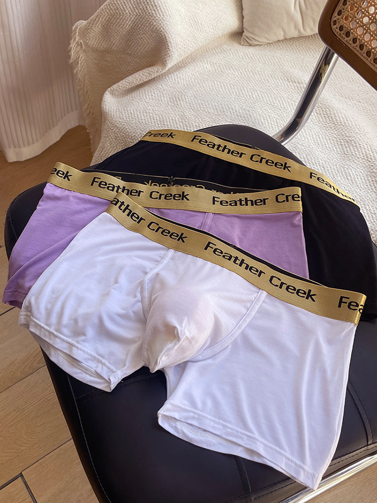 3 Pack Men's U-Shaped Large Pouch Breathable Comfortable Trunks | dmunderwear