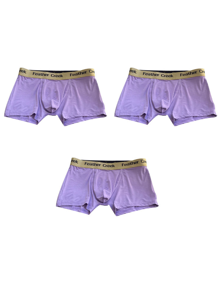 3 Pack Men's U-Shaped Large Pouch Breathable Comfortable Trunks | dmunderwear detail image 16