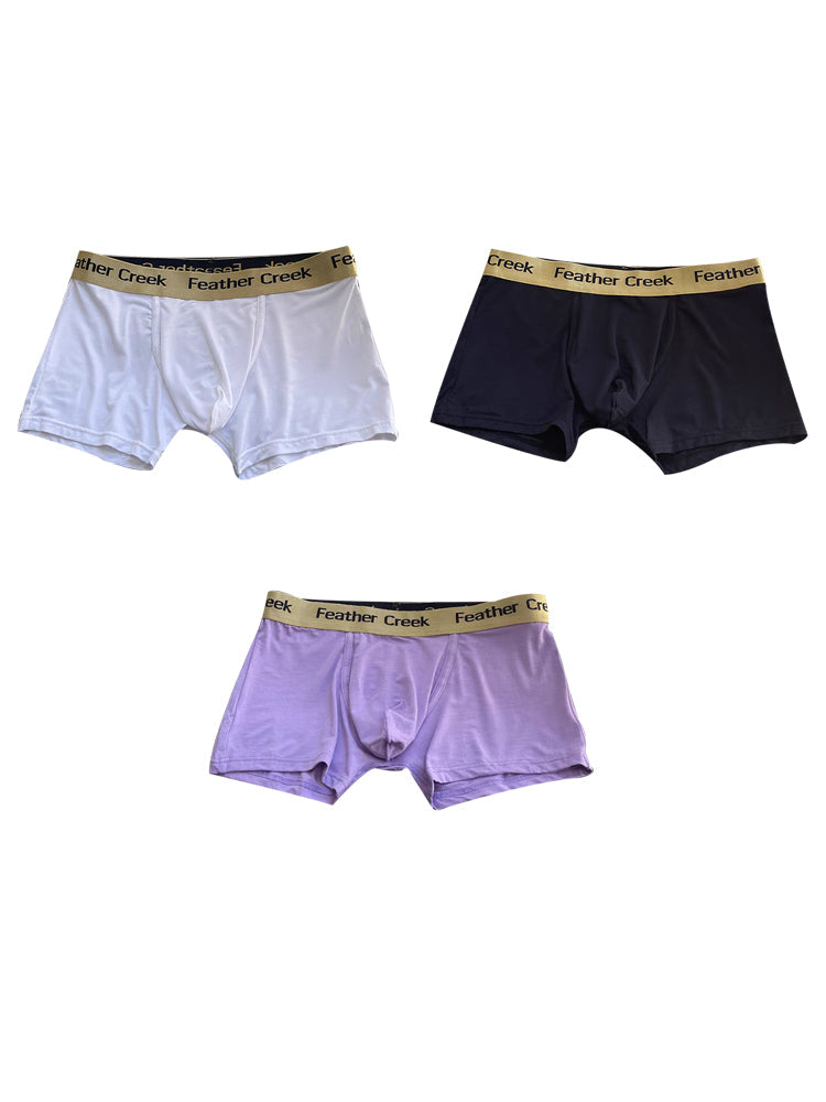 3 Pack Men's U-Shaped Large Pouch Breathable Comfortable Trunks | dmunderwear detail image 2