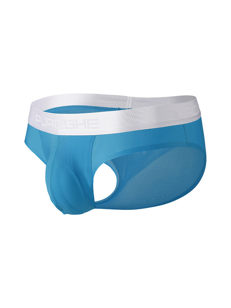 3 Pack Men's Ultra-Sheer Ice Silk Low-Rise Seamless Quick-Dry Briefs | dmunderwear detail image 14