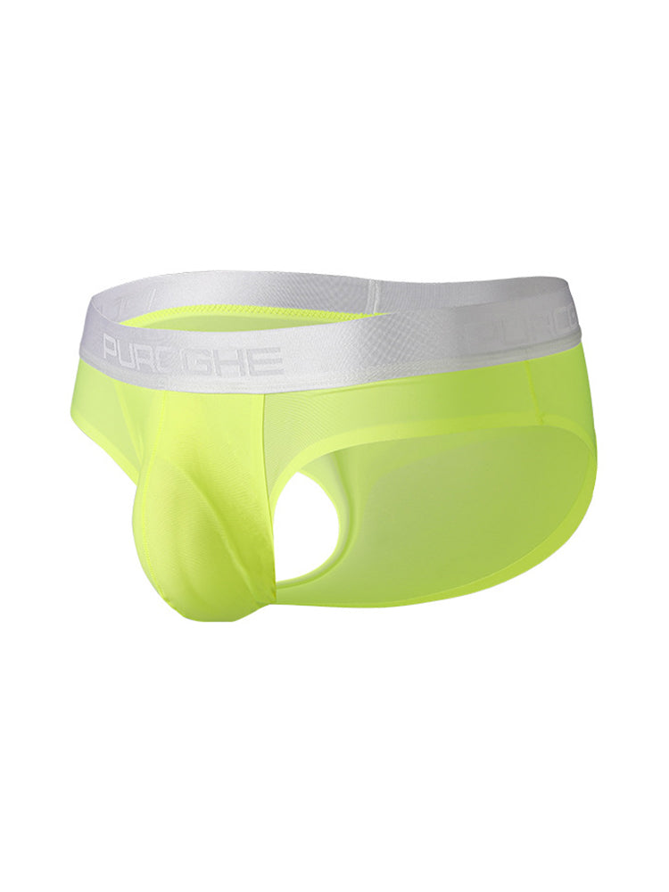 3 Pack Men's Ultra-Sheer Ice Silk Low-Rise Seamless Quick-Dry Briefs | dmunderwear detail image 15
