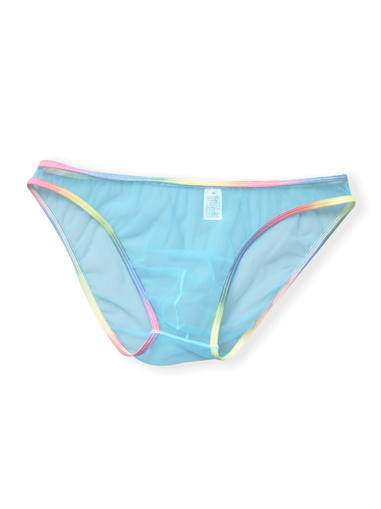 3-pack Men's Ultra-sheer Rainbow-edge Mesh Briefs | dmunderwear detail image 19