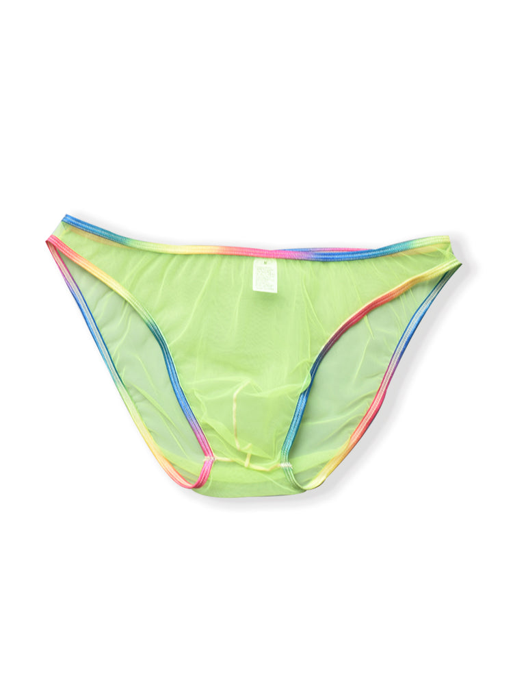3-pack Men's Ultra-sheer Rainbow-edge Mesh Briefs | dmunderwear detail image 20