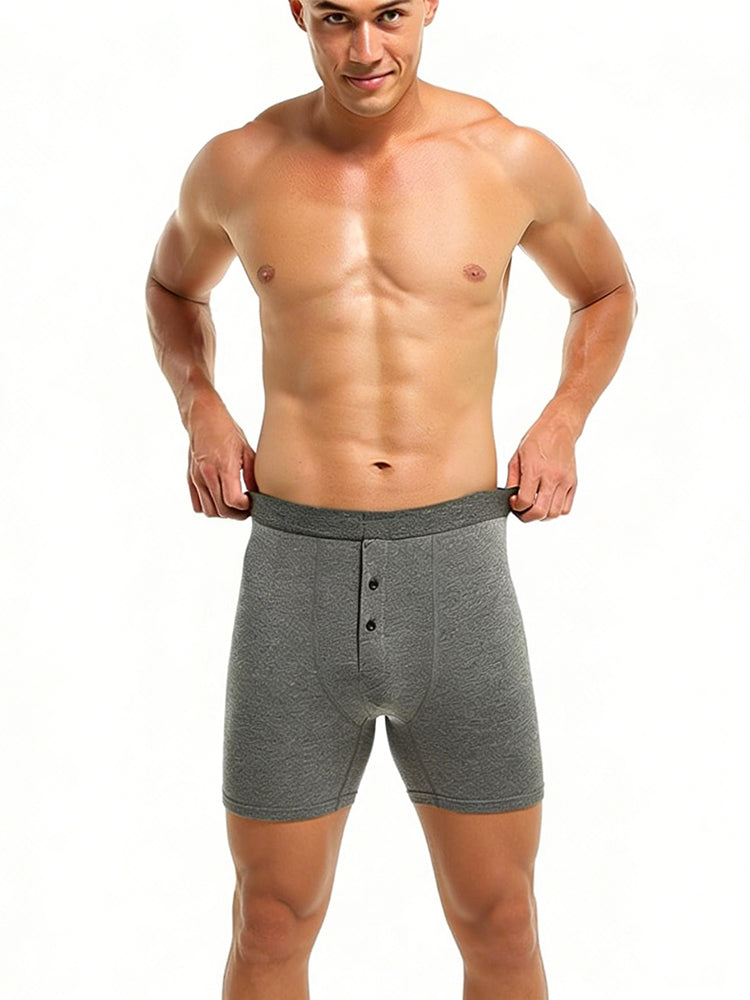 3 Pack Men's Ultra-Soft Breathable Cotton Button Fly Midway Briefs | dmunderwear