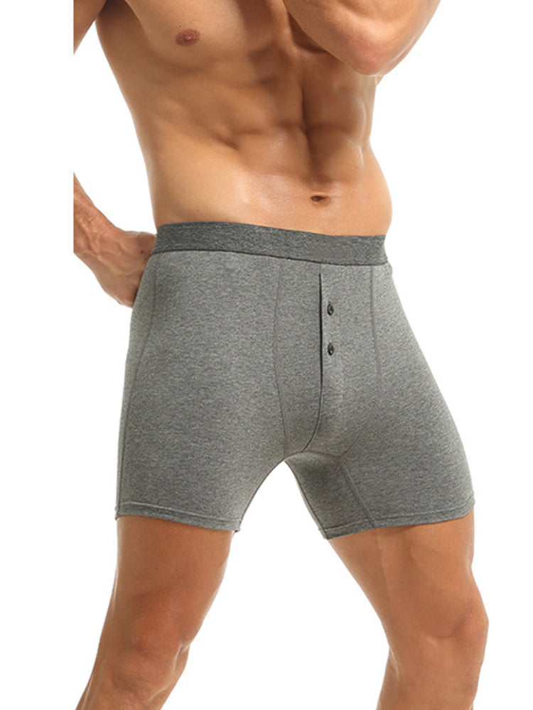 3 Pack Men's Ultra-Soft Breathable Cotton Button Fly Midway Briefs | dmunderwear detail image 11