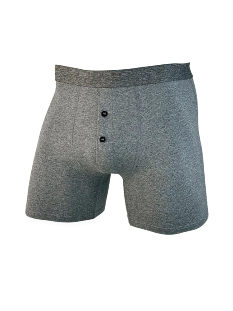 3 Pack Men's Ultra-Soft Breathable Cotton Button Fly Midway Briefs | dmunderwear detail image 20