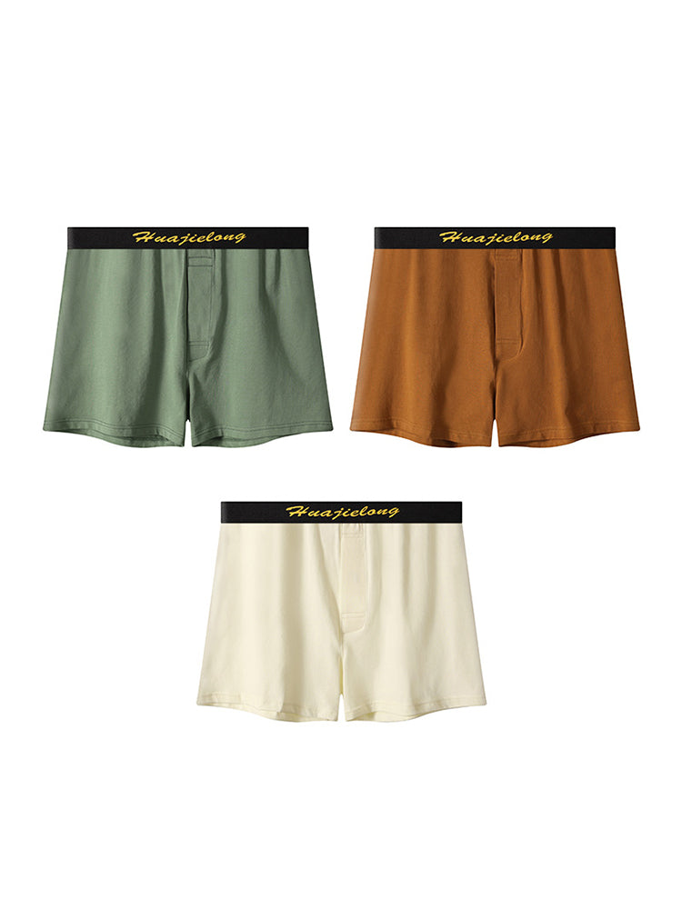 3 Pack Men's Ultra-Soft Breathable Cotton Quick-Dry Boxer Briefs | dmunderwear detail image 13