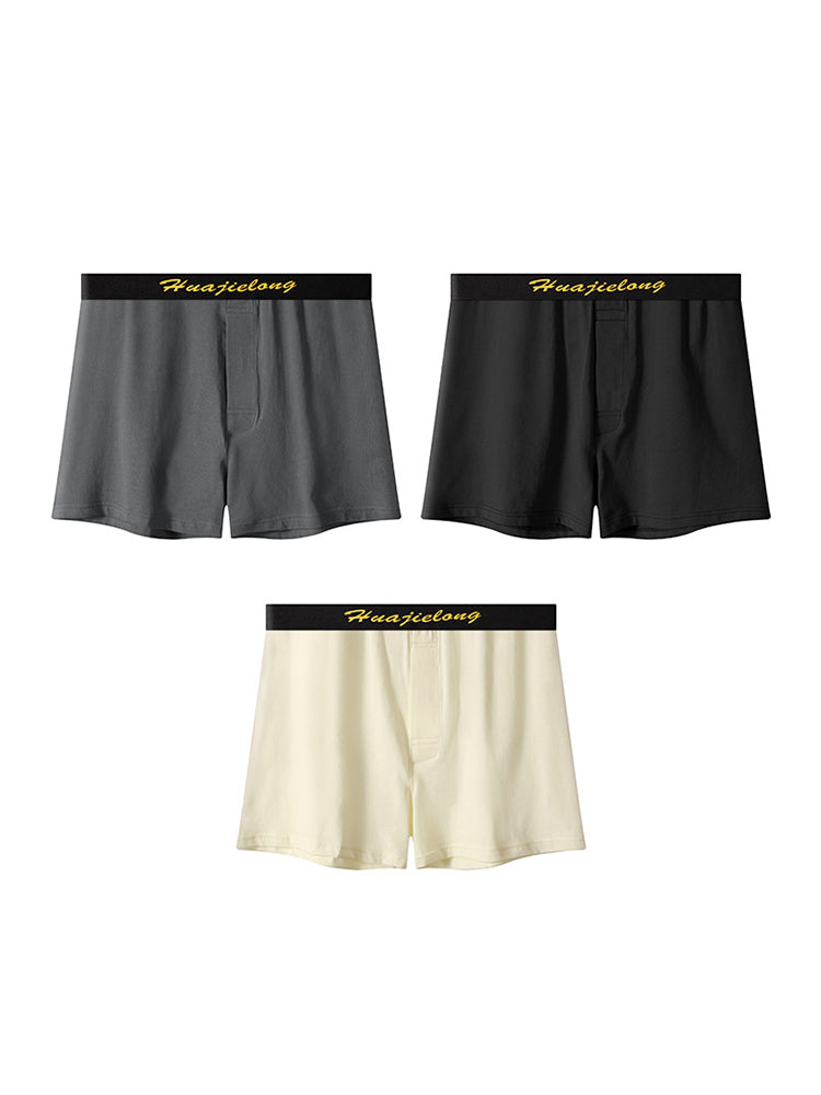 3 Pack Men's Ultra-Soft Breathable Cotton Quick-Dry Boxer Briefs | dmunderwear detail image 14