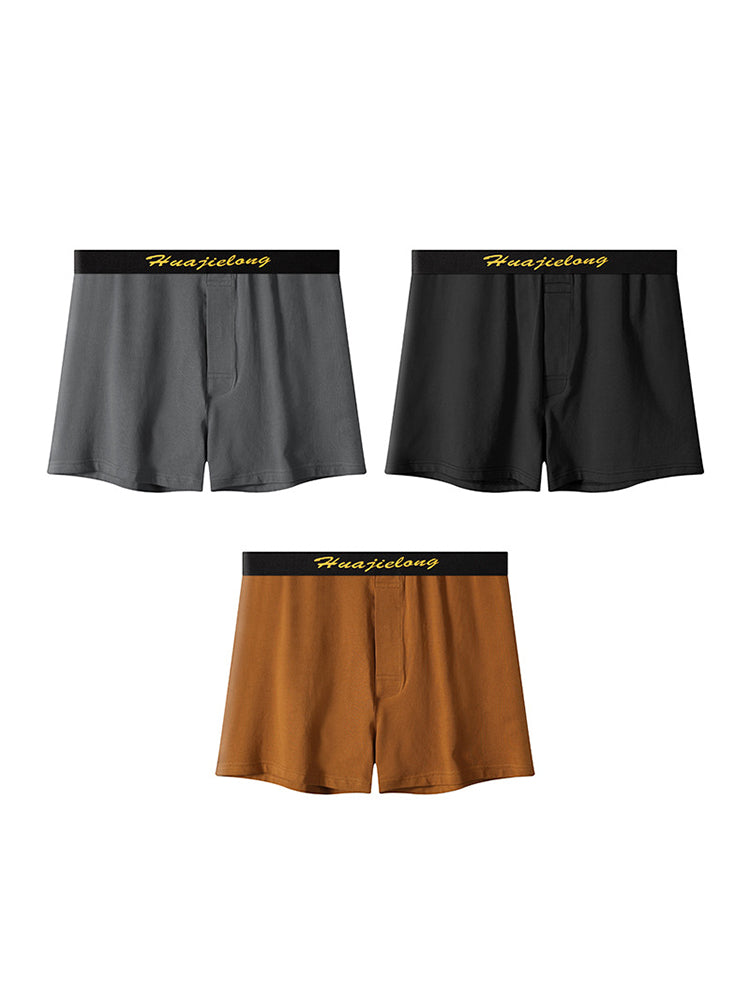 3 Pack Men's Ultra-Soft Breathable Cotton Quick-Dry Boxer Briefs | dmunderwear detail image 15