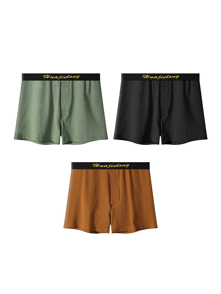 3 Pack Men's Ultra-Soft Breathable Cotton Quick-Dry Boxer Briefs | dmunderwear detail image 16