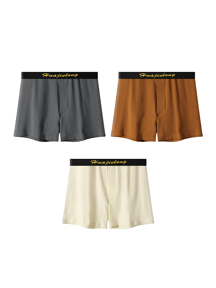 3 Pack Men's Ultra-Soft Breathable Cotton Quick-Dry Boxer Briefs | dmunderwear detail image 2