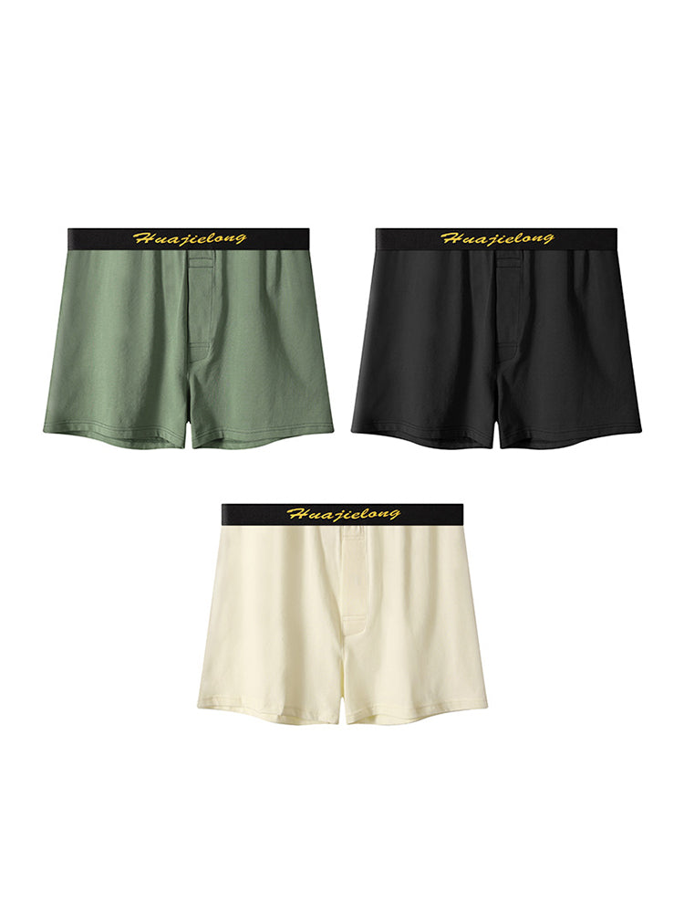 3 Pack Men's Ultra-Soft Breathable Cotton Quick-Dry Boxer Briefs | dmunderwear detail image 8