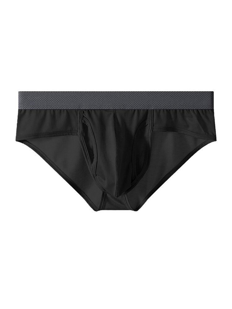 3 Pack Men's Ultra-Soft Breathable Mesh Ice Silk Briefs | dmunderwear detail image 10