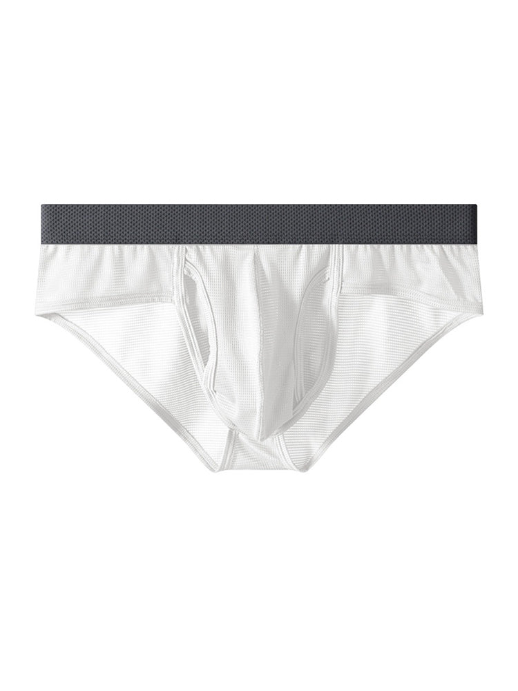 3 Pack Men's Ultra-Soft Breathable Mesh Ice Silk Briefs | dmunderwear detail image 11