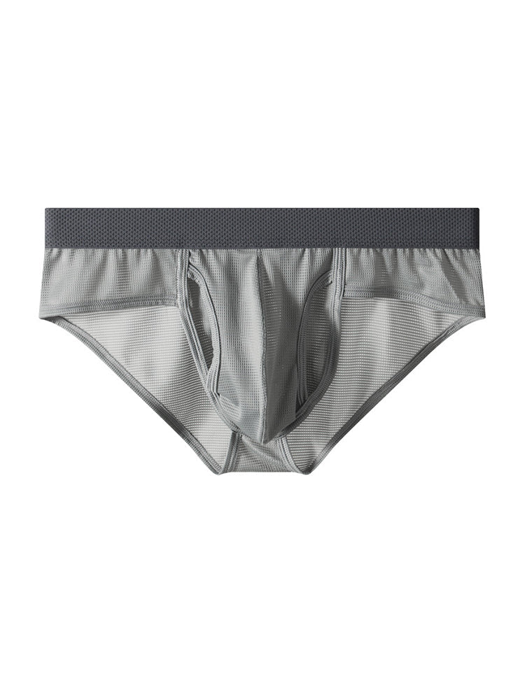 3 Pack Men's Ultra-Soft Breathable Mesh Ice Silk Briefs | dmunderwear detail image 12