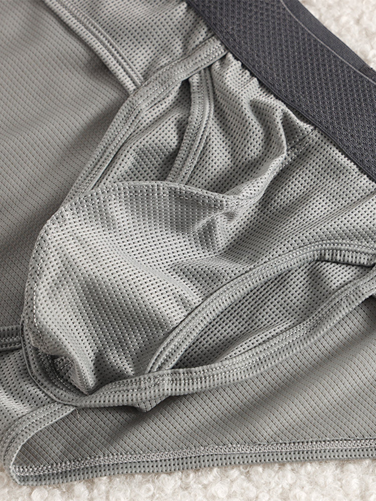 3 Pack Men's Ultra-Soft Breathable Mesh Ice Silk Briefs | dmunderwear detail image 6
