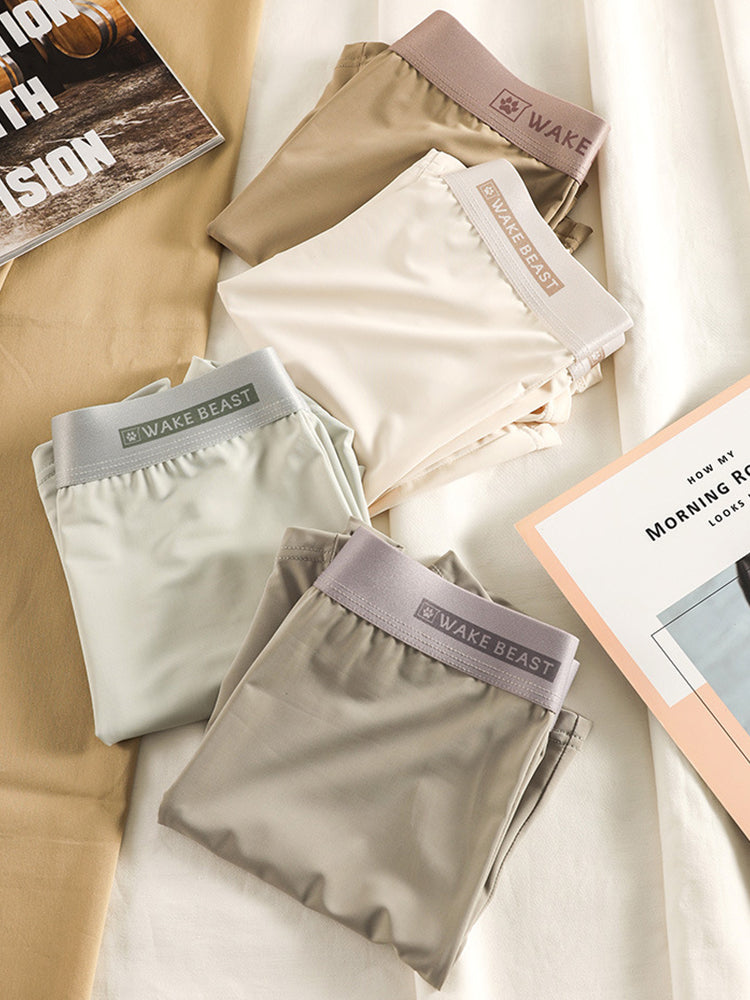 3 Pack Men's Ultra-Soft Ice Silk Seamless Comfort Stretch Boxers Briefs | dmunderwear detail image 18
