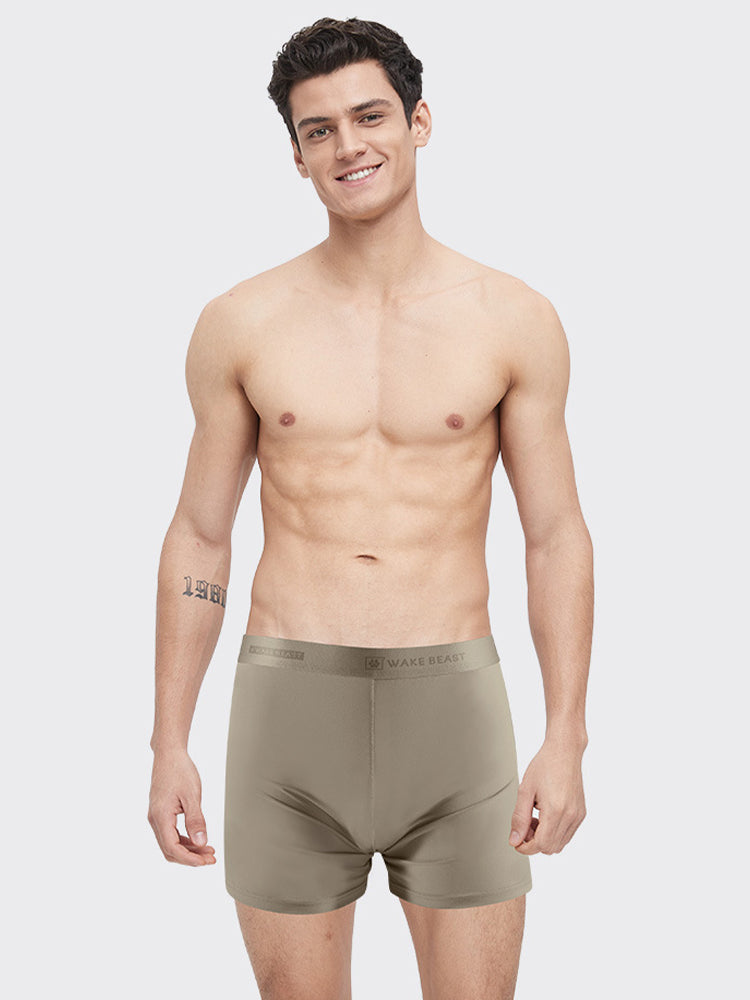 3 Pack Men's Ultra-Soft Ice Silk Seamless Comfort Stretch Boxers Briefs | dmunderwear detail image 7