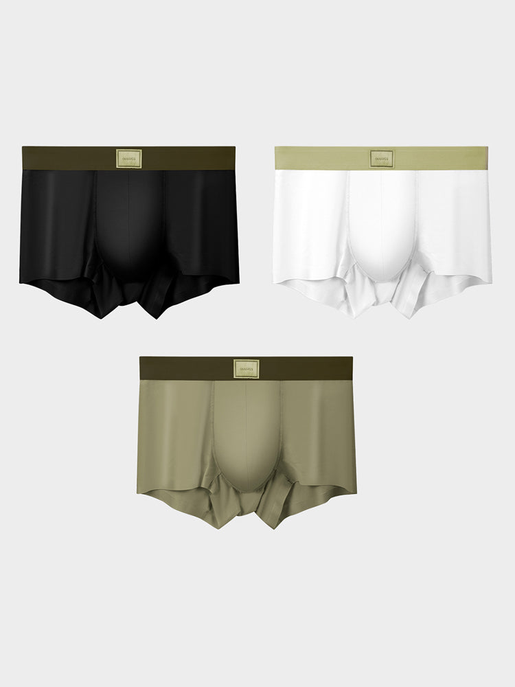 3 Pack Men's Ultra-Soft Modal Seamless Comfort Comfy Waistband Trunks | dmunderwear detail image 12