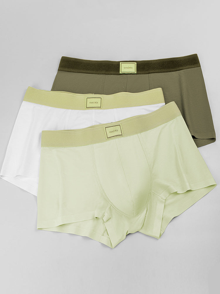 3 Pack Men's Ultra-Soft Modal Seamless Comfort Comfy Waistband Trunks | dmunderwear detail image 13