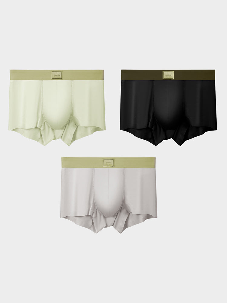 3 Pack Men's Ultra-Soft Modal Seamless Comfort Comfy Waistband Trunks | dmunderwear detail image 17