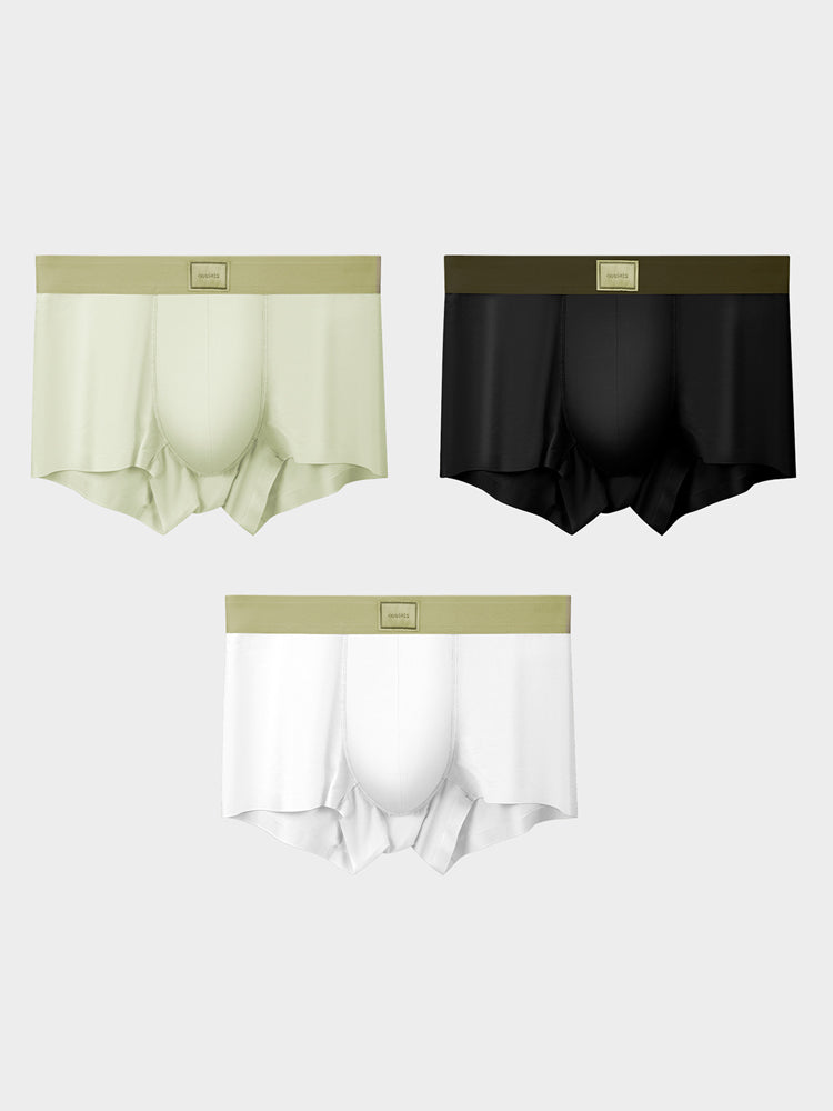 3 Pack Men's Ultra-Soft Modal Seamless Comfort Comfy Waistband Trunks | dmunderwear detail image 2