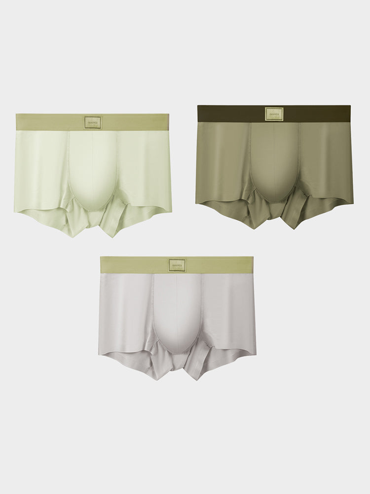 3 Pack Men's Ultra-Soft Modal Seamless Comfort Comfy Waistband Trunks | dmunderwear detail image 7