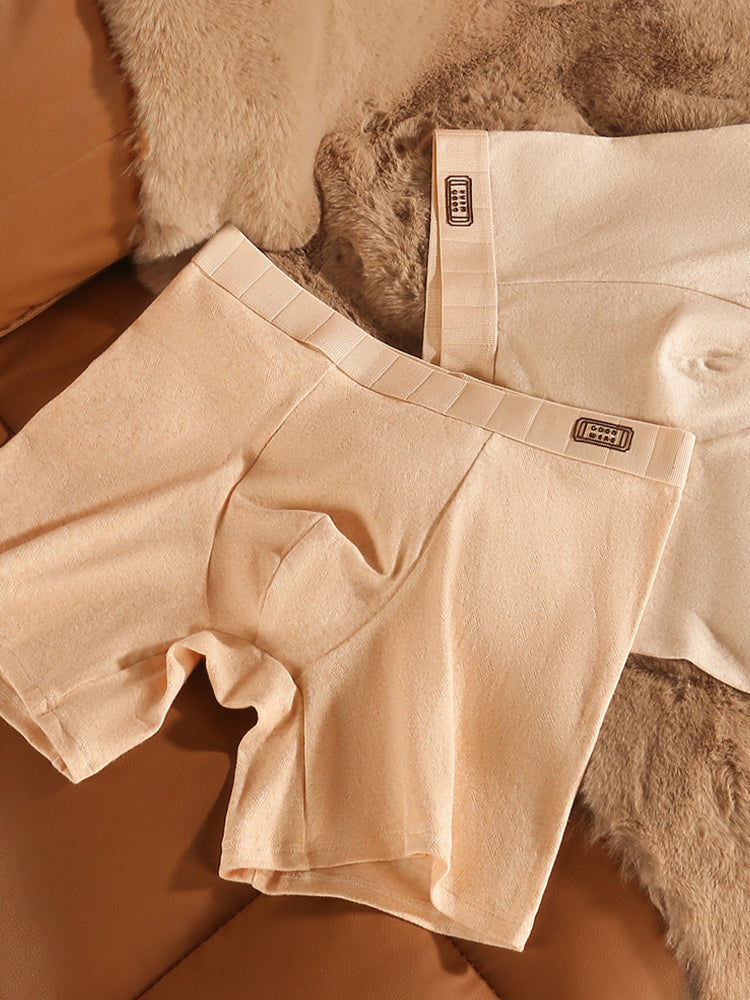 3 Pack Men's Ultra-Soft Simple Solid Color Breathable Cotton Boxers Briefs | dmunderwear detail image 11