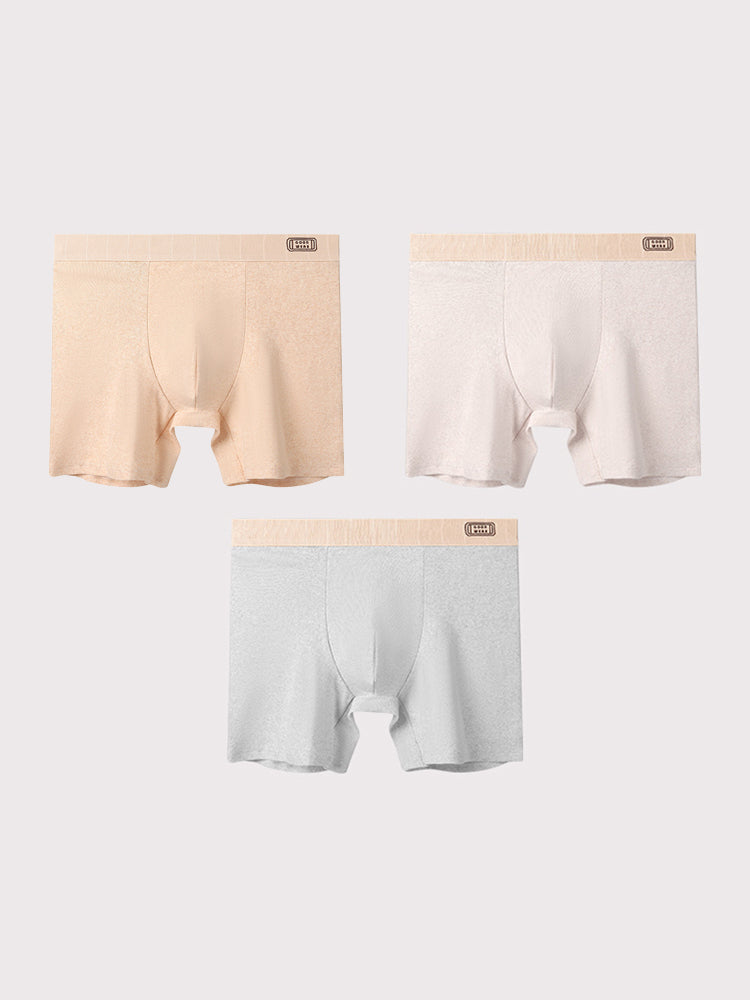 3 Pack Men's Ultra-Soft Simple Solid Color Breathable Cotton Boxers Briefs | dmunderwear detail image 14