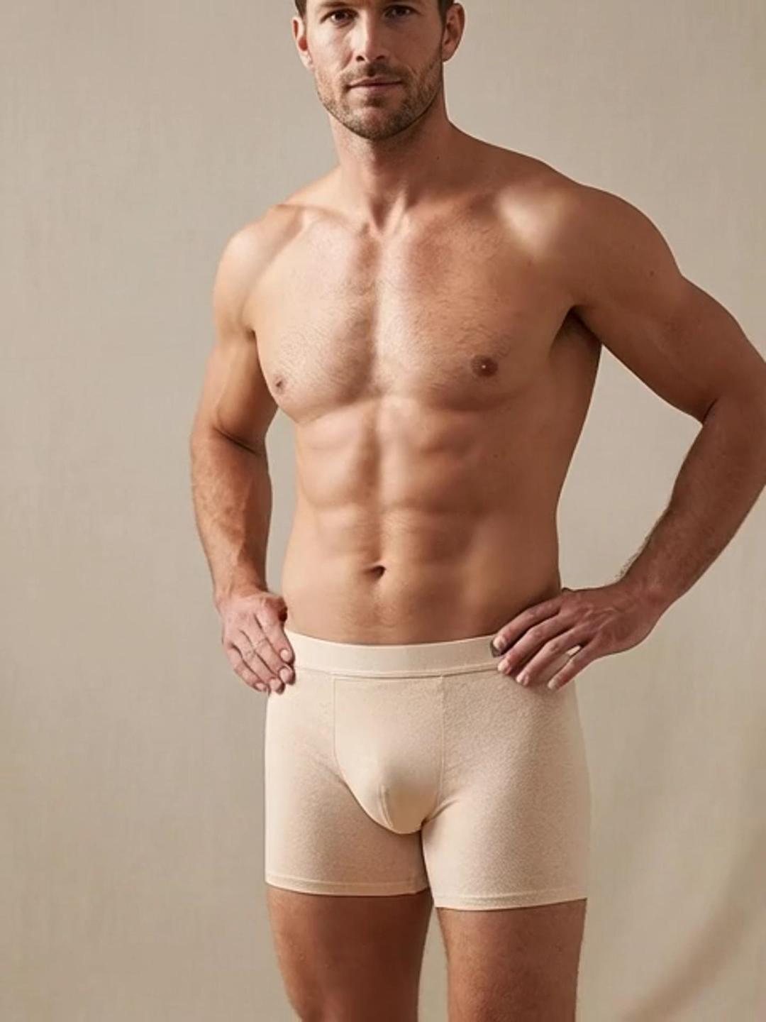 3 Pack Men's Ultra-Soft Simple Solid Color Breathable Cotton Boxers Briefs | dmunderwear detail image 3