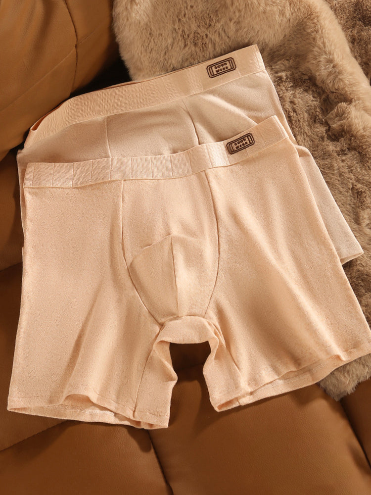 3 Pack Men's Ultra-Soft Simple Solid Color Breathable Cotton Boxers Briefs | dmunderwear detail image 7