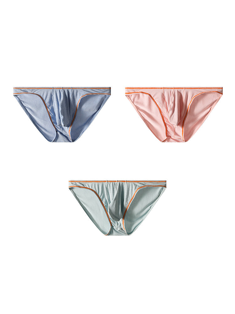 3 Pack Men's Ultra-Soft Stretch Fabric Ice Silk Briefs | dmunderwear detail image 14