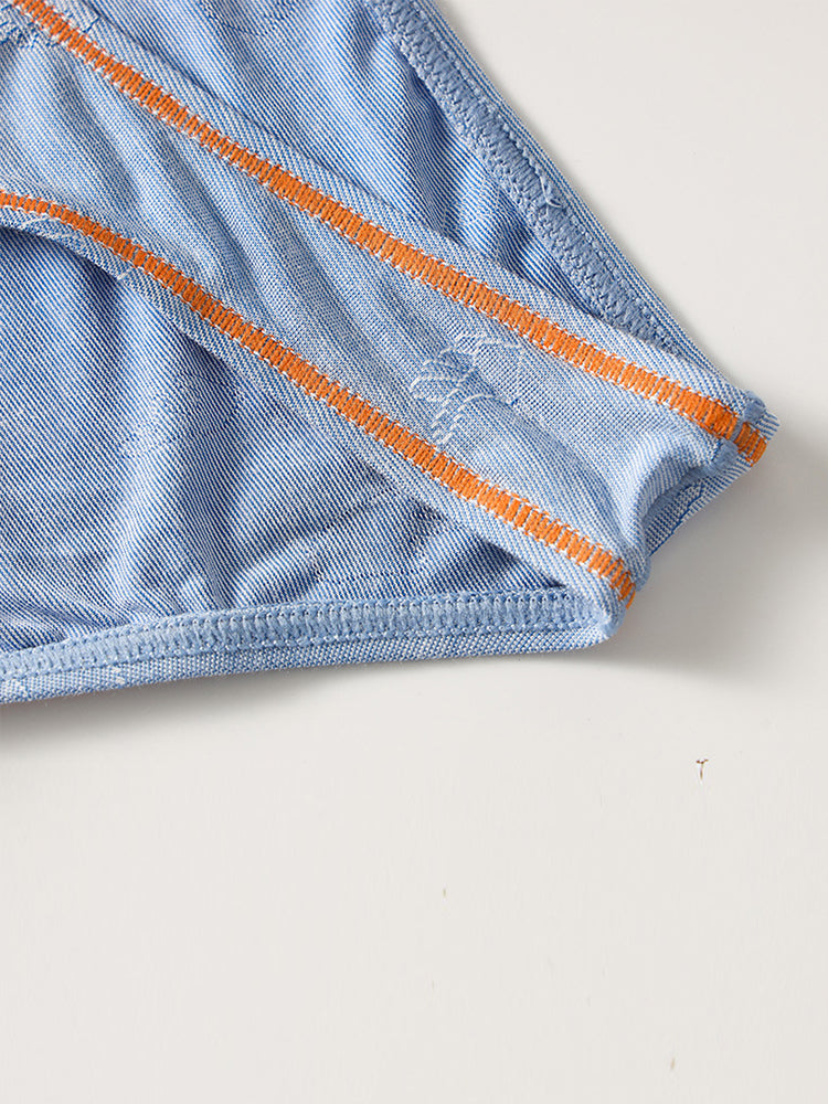 3 Pack Men's Ultra-Soft Stretch Fabric Ice Silk Briefs | dmunderwear detail image 5