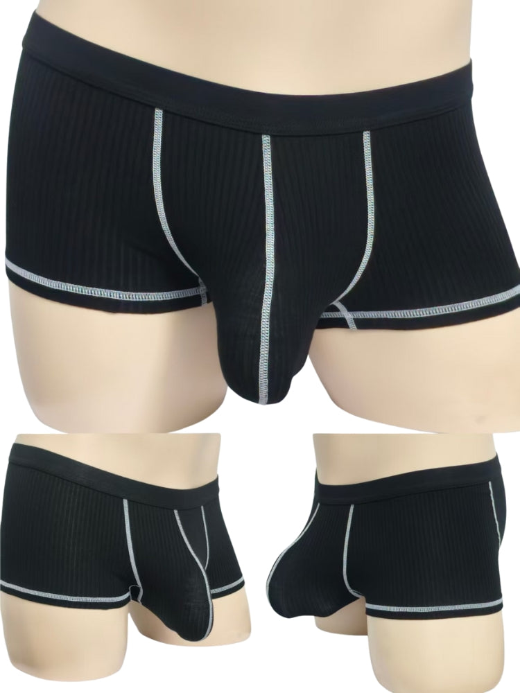 3 Pack Men's Ultra-Thin Cooling Large Supportive Pouch Breathable Low-Rise Trunks | dmunderwear detail image 13