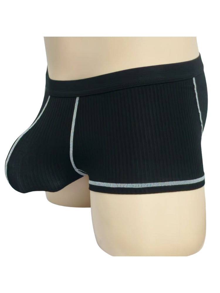 3 Pack Men's Ultra-Thin Cooling Large Supportive Pouch Breathable Low-Rise Trunks | dmunderwear detail image 16