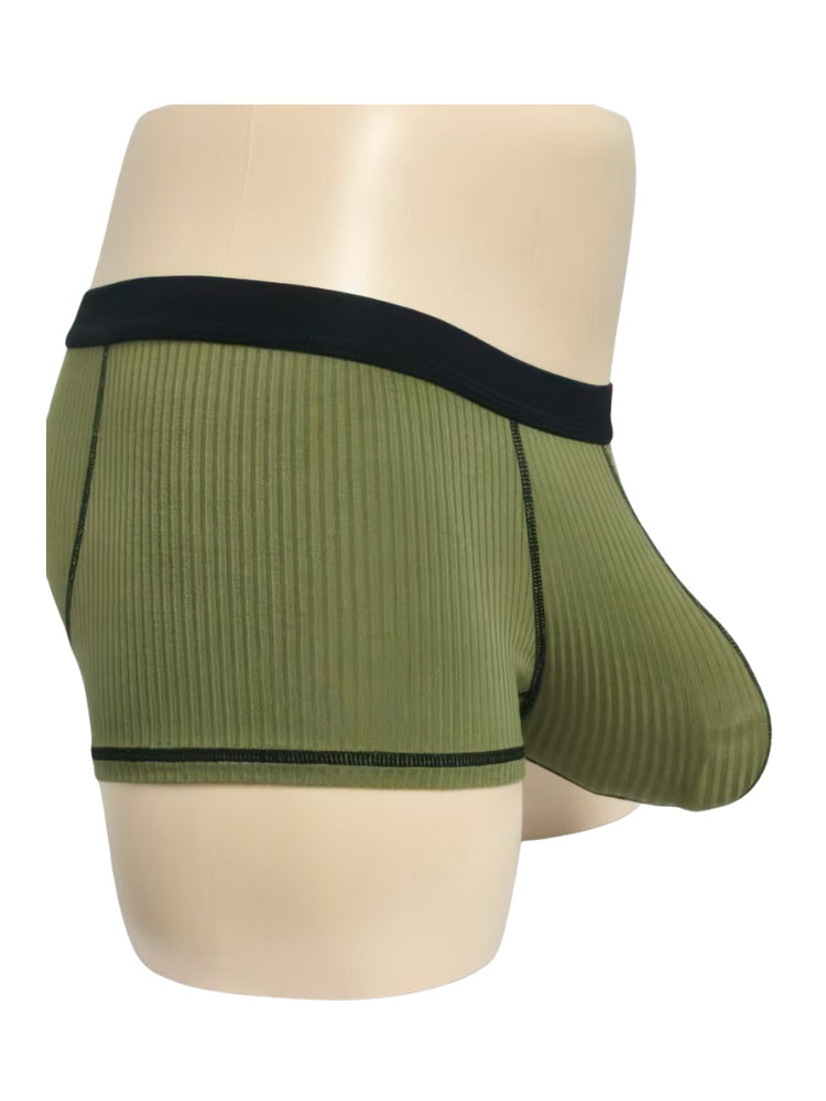 3 Pack Men's Ultra-Thin Cooling Large Supportive Pouch Breathable Low-Rise Trunks | dmunderwear detail image 19