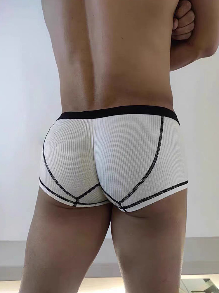 3 Pack Men's Ultra-Thin Cooling Large Supportive Pouch Breathable Low-Rise Trunks | dmunderwear detail image 4