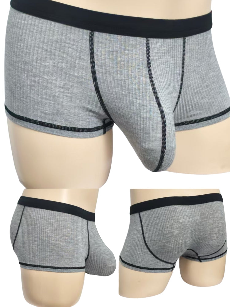 3 Pack Men's Ultra-Thin Cooling Large Supportive Pouch Breathable Low-Rise Trunks | dmunderwear detail image 9
