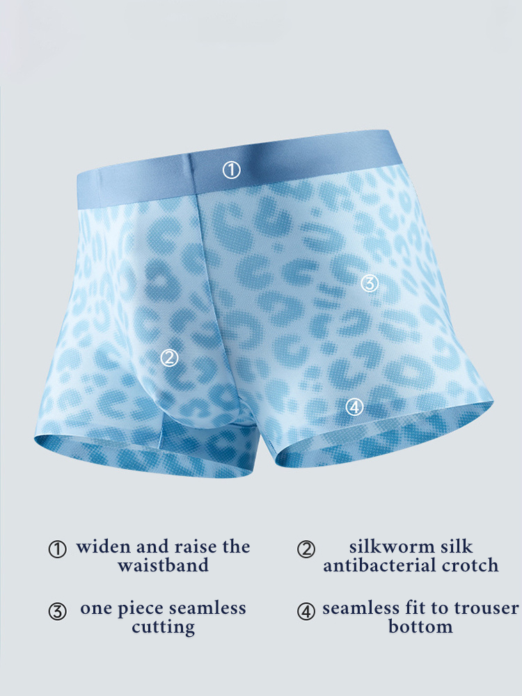 3 Pack Men's Ultra-Thin Ice Silk Trunks | dmunderwear detail image 9