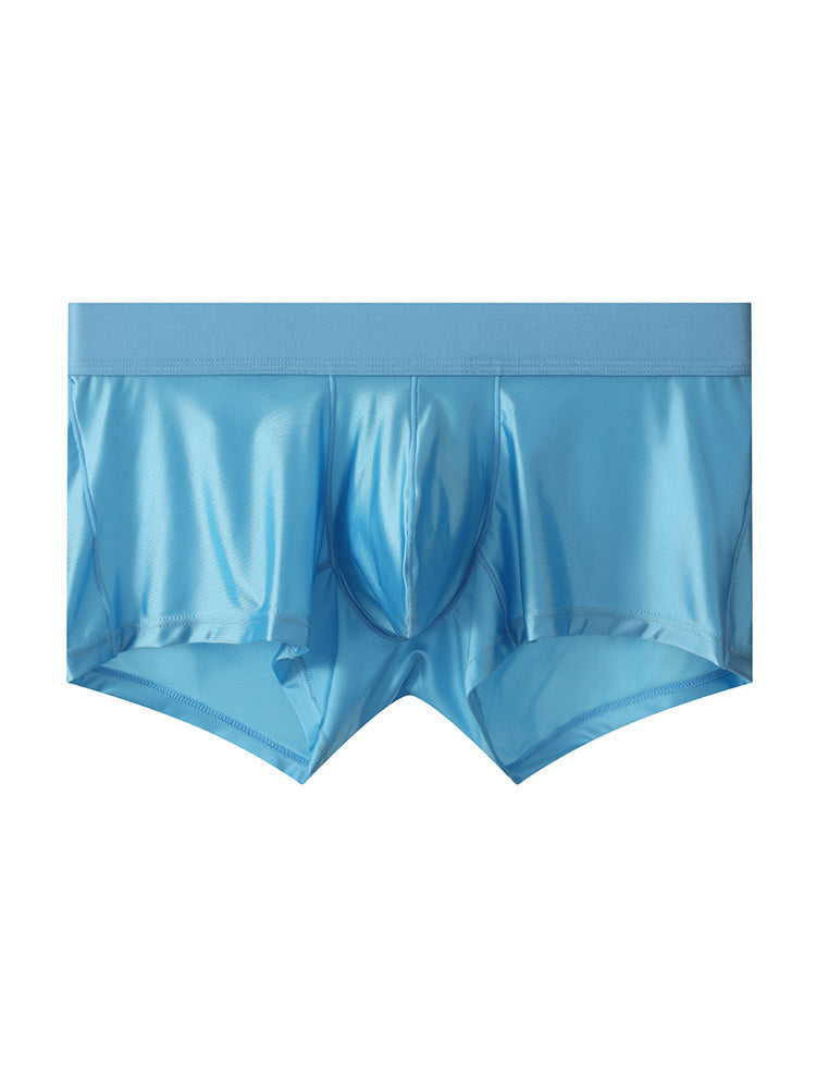 3 Pack Men's Wide Elastic Waistband Solid Color Enhancing Pouch Trunks | dmunderwear detail image 13