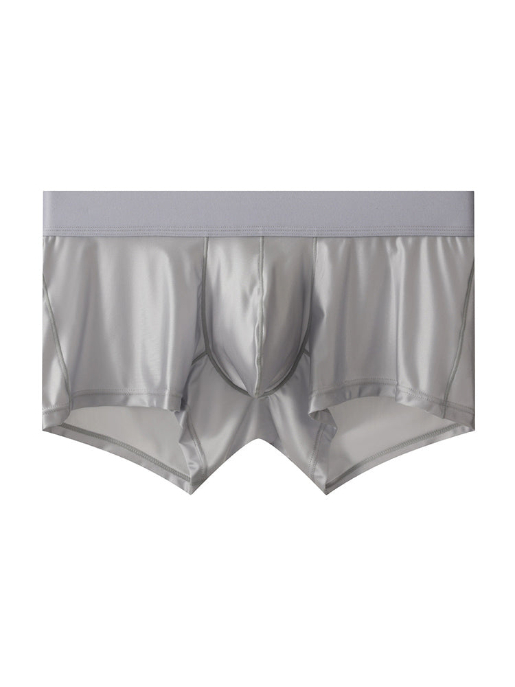 3 Pack Men's Wide Elastic Waistband Solid Color Enhancing Pouch Trunks | dmunderwear detail image 14