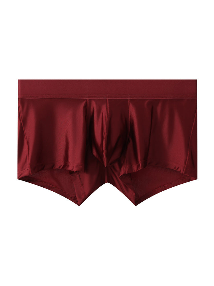 3 Pack Men's Wide Elastic Waistband Solid Color Enhancing Pouch Trunks | dmunderwear detail image 16