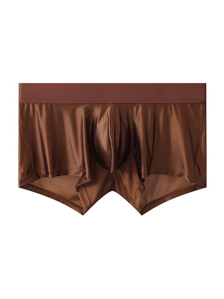 3 Pack Men's Wide Elastic Waistband Solid Color Enhancing Pouch Trunks | dmunderwear detail image 18