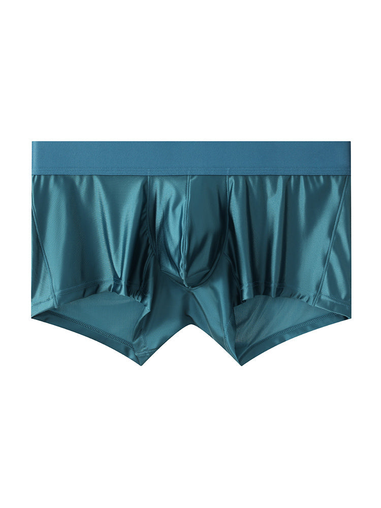 3 Pack Men's Wide Elastic Waistband Solid Color Enhancing Pouch Trunks | dmunderwear detail image 19